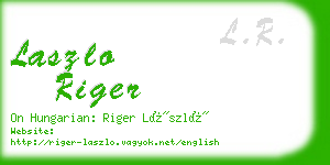 laszlo riger business card